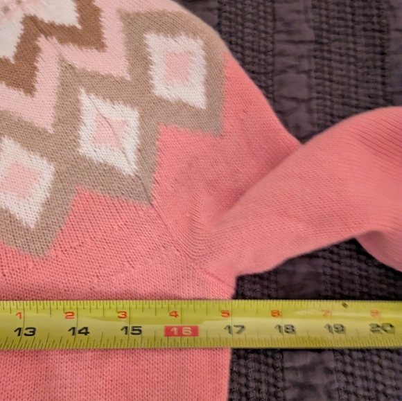 Talbots Fair Isle Style Lambs Wool Blend Sweater Sp - Picture 8 of 9